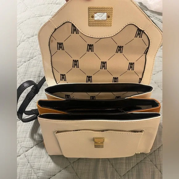 Antonio Melani Handbag- Black, White & Brown - Picture 5 of 8